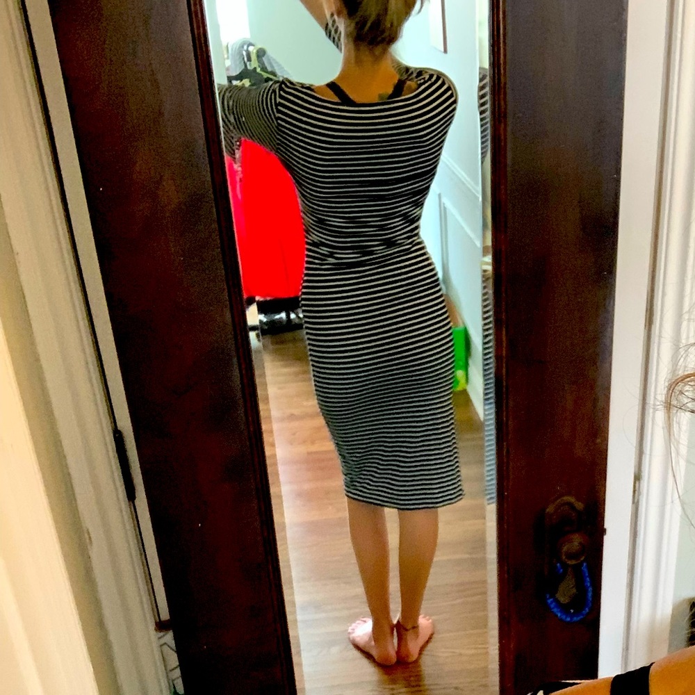 Slinky, comfy striped dress